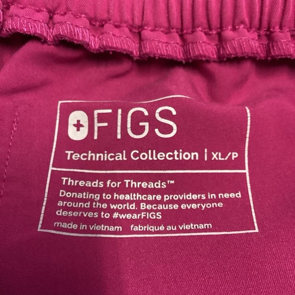 Ladies FIGS Yola Skinny Scrub‎ Pants - TW20000P - Raspberry - XL Petite - Picture 4 of 7